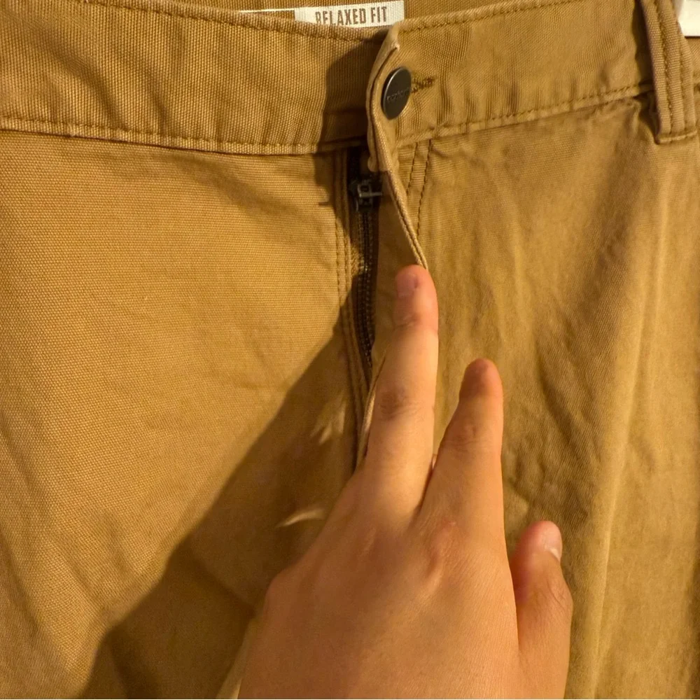 Carhartt Men's Brown Relaxed Fit Straight Leg Fray Hem Jeans Work Outdoor 42x30 - Picture 4 of 9